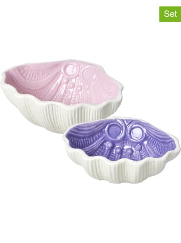 Rice 2-delige set: decoratieve schalen lichtroze/paars