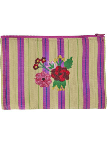 Rice Clutch in Lila/ Gelb - (B)28 x (H)20 cm