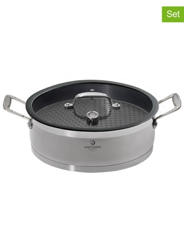 Chef Cuisine 4tlg. Set: Dampfgarer in Silber - Ø 28 cm