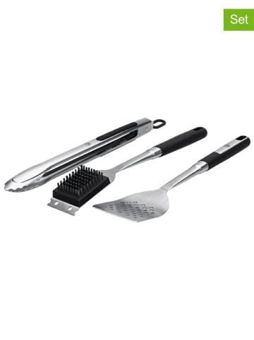 Chef Cuisine 3-delige set: grillaccessoires zilverkleurig/zwart
