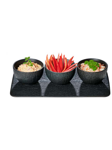 Chef Cuisine 4-delige set: schalen zwart