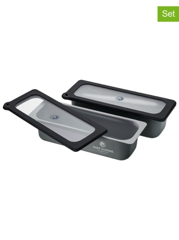 Chef Cuisine 2er-Set: Vorratsbehälter in Silber - (B)26 x (H)6,9 x (T)10 cm