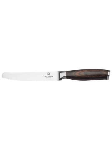 Chef Cuisine Nóż śniadaniowy w kolorze srebrno-brązowym - dł. 13 cm