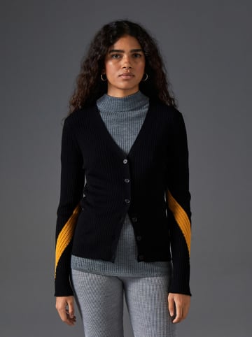 Rodier Wollen vest zwart/geel