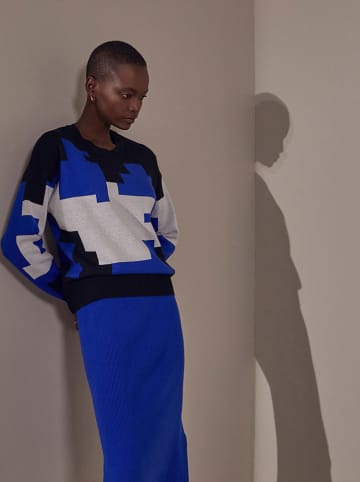 Rodier Trui wit/blauw/zwart