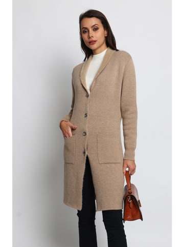 ASSUILI Kaschmir-Cardigan in Beige
