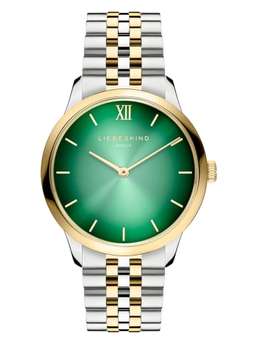 Liebeskind Zegarek kwarcowy w kolorze srebrno-złoto-zielonym