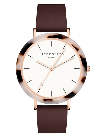 Liebeskind Quarzuhr in Braun/ Beige/  Weiß