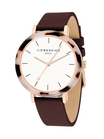 Liebeskind Quarzuhr in Braun/ Beige/  Weiß