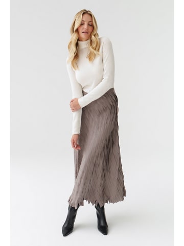 TATUUM Plisseerock in Taupe