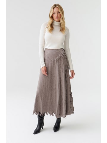TATUUM Plisseerock in Taupe