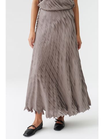 TATUUM Plisseerock in Taupe