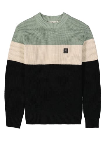 Garcia Trui zwart/beige/groen