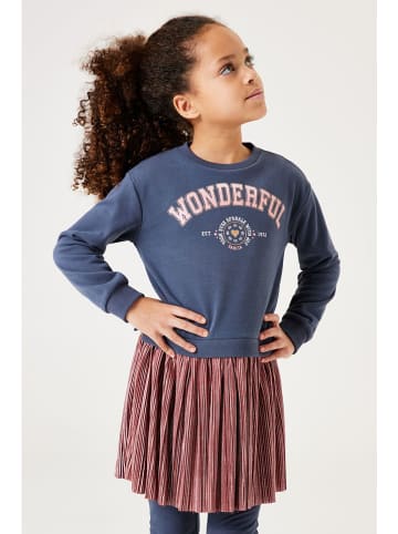 Garcia Kleid in Dunkelblau/ Hellbraun