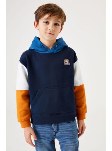 Garcia Hoodie in Dunkelblau/ Weiß/ Orange