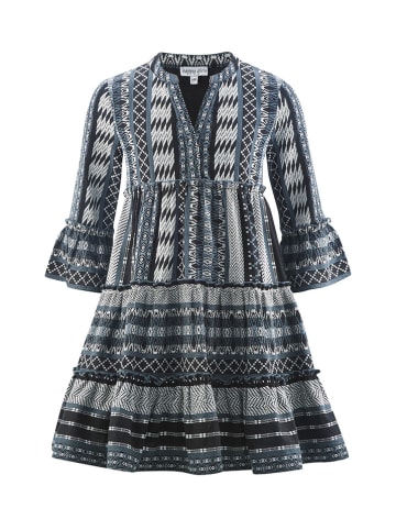 happy girls by Eisend Jurk donkerblauw/wit
