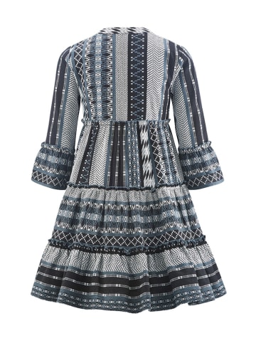 happy girls by Eisend Jurk donkerblauw/wit