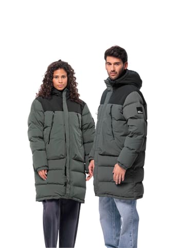 Jack Wolfskin Donsmantel "Dellbrueck" grijs/zwart