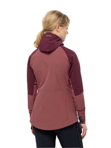 Jack Wolfskin Kurtka funkcyjna "Alpspitze" w kolorze jasnoróżowo-bordowym