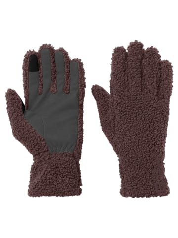 Jack Wolfskin Fleecehandschuhe "High Curl" in Bordeaux