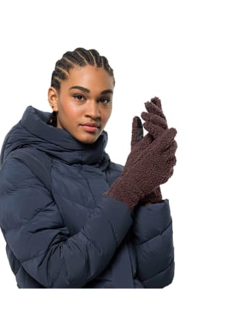 Jack Wolfskin Rękawiczki polarowe "High Curl" w kolorze bordowym