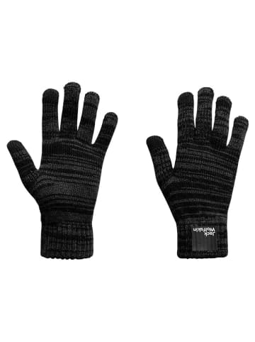 Jack Wolfskin Fingerhandschuhe "Spirit" in Schwarz/ Grau