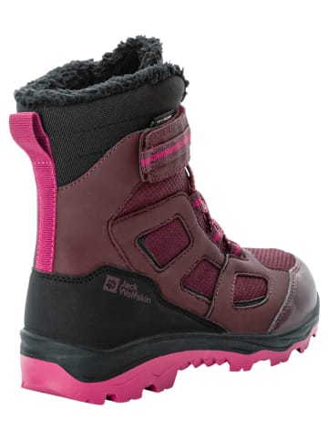 Jack Wolfskin Kozaki zimowe "Vojo WT Texapore" w kolorze różowo-bordowym
