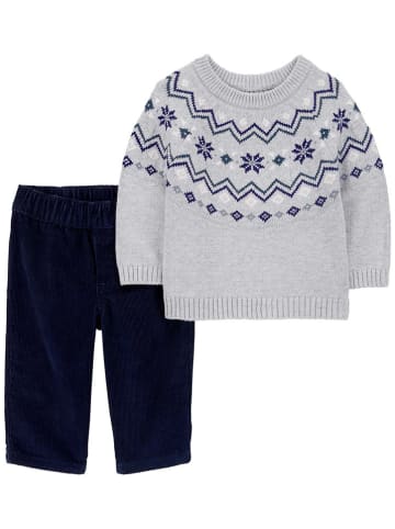 carter's 2-delige outfit donkerblauw/grijs
