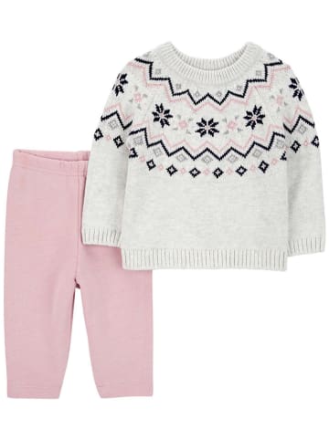 carter's 2tlg. Outfit in Rosa/ Grau