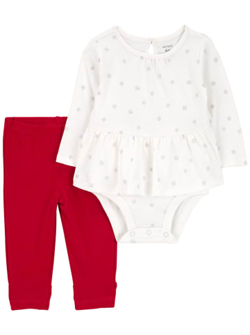 carter's 2-delige outfit rood/wit