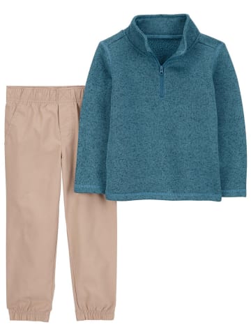 carter's 2tlg. Outfit in Blau/ Beige