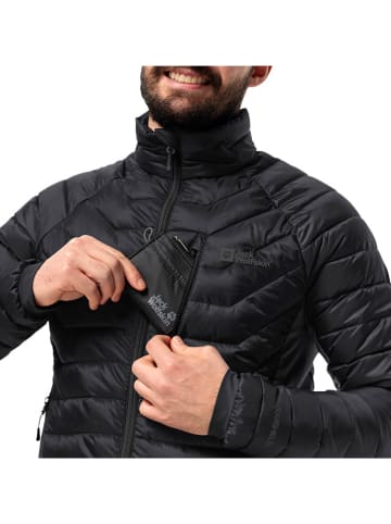 Jack Wolfskin Kurtka pikowana "Routeburn Pro" w kolorze czarnym