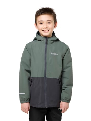 Jack Wolfskin Winterjacke "Snowy Days" in Grün/ Schwarz