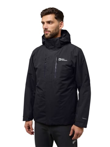 Jack Wolfskin 3-in1 functionele jas "Jasper" zwart