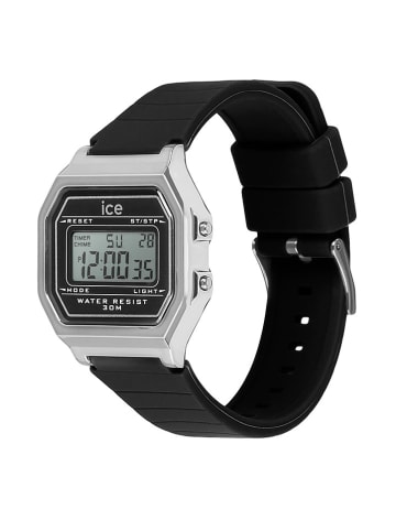 Ice Watch Digitaluhr "Digit Retro" in Schwarz/ Silber