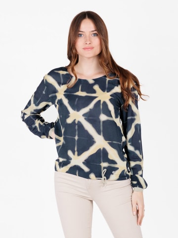 KEY LARGO Blouse "Java" donkerblauw/geel