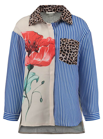 KEY LARGO Blouse "Ruby" blauw/zandkleurig