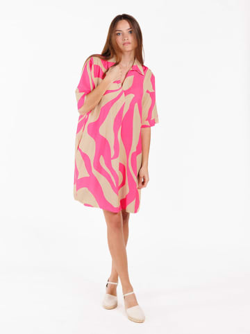 KEY LARGO Kleid "Kenya" in Beige/ Pink