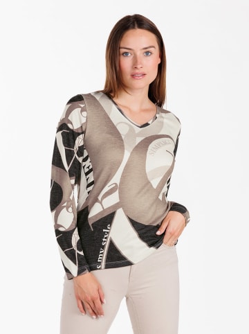 KEY LARGO Longsleeve "Elegance" in Beige/ Schwarz