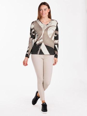 KEY LARGO Longsleeve "Elegance" in Beige/ Schwarz