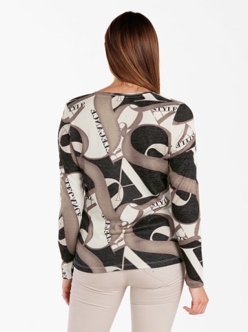 KEY LARGO Longsleeve "Elegance" in Beige/ Schwarz