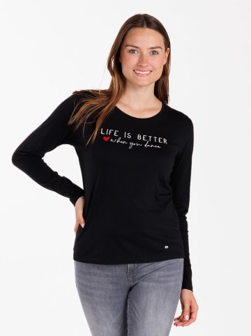 KEY LARGO Longsleeve "Life" in Schwarz