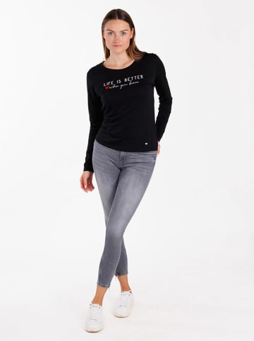 KEY LARGO Longsleeve "Life" in Schwarz