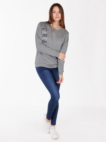 KEY LARGO Sweatshirt "Observe" in Grau