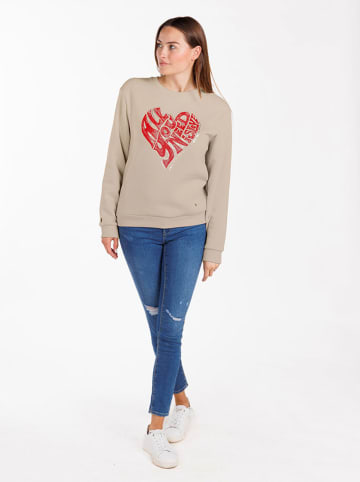 KEY LARGO Sweatshirt "Need" in Beige