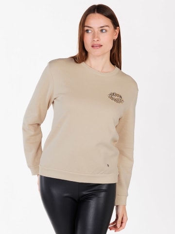 KEY LARGO Sweatshirt "Kiss" in Beige