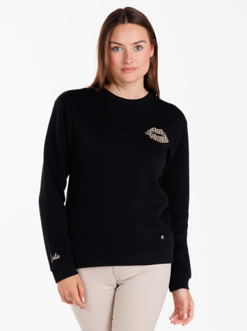 KEY LARGO Sweatshirt "Kiss" in Schwarz