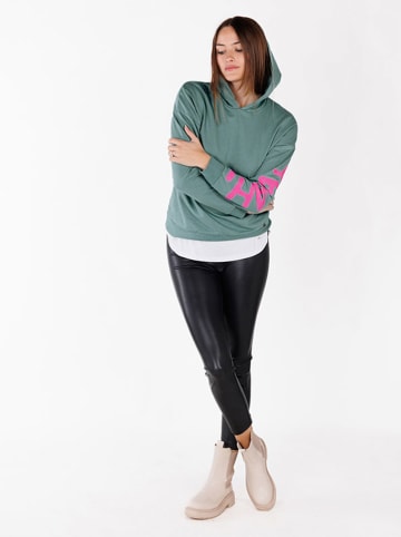 KEY LARGO Hoodie "Yeah" in Grün