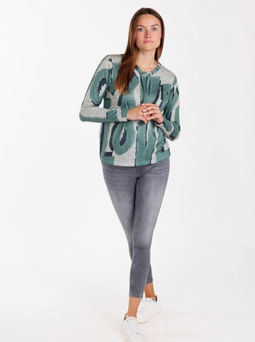 KEY LARGO Longsleeve "Luxury" in Grau/ Grün