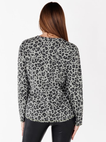 KEY LARGO Longsleeve "Hello" in Grau/ Anthrazit